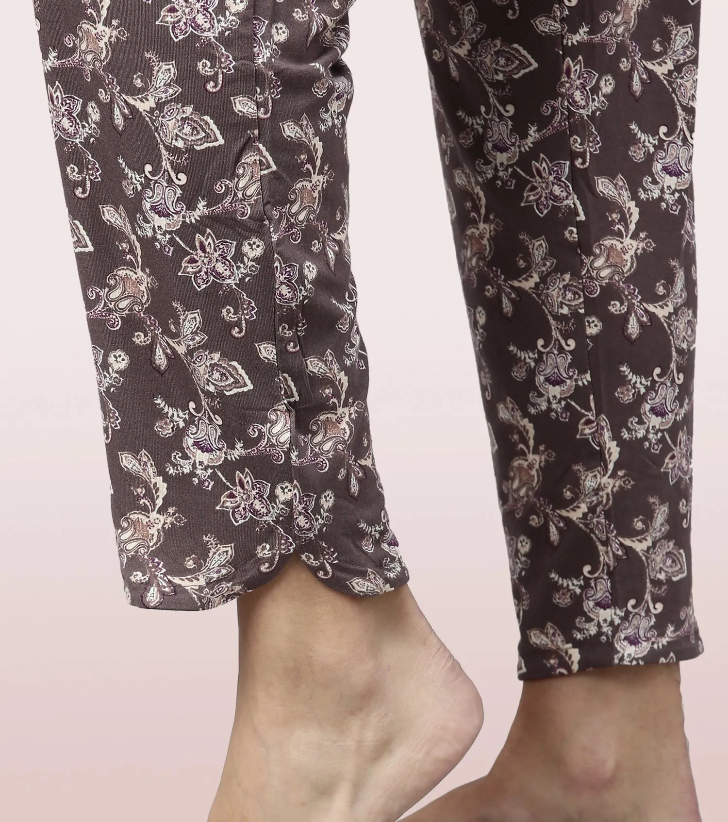 Shop-In Pants - Tapered Lounge Pants With Self Fabric Drawstring With Metal Ends