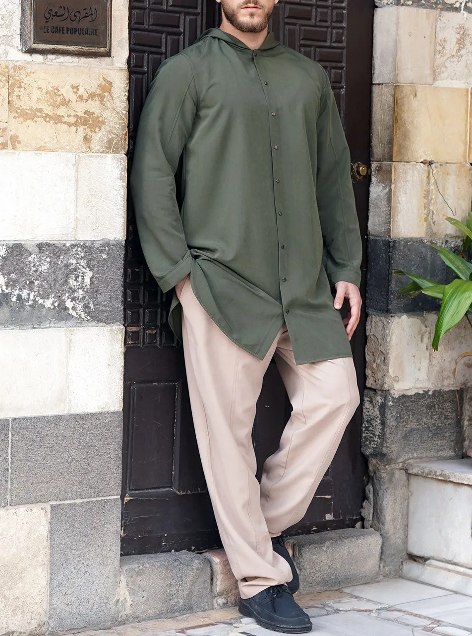 Snap Button Hoodie Tunic