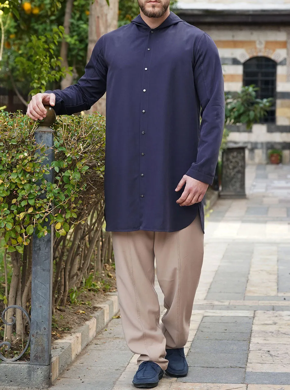Snap Button Hoodie Tunic