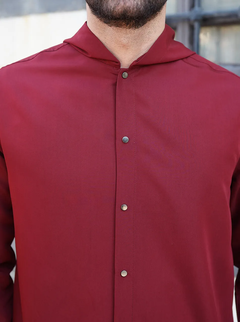 Snap Button Hoodie Tunic