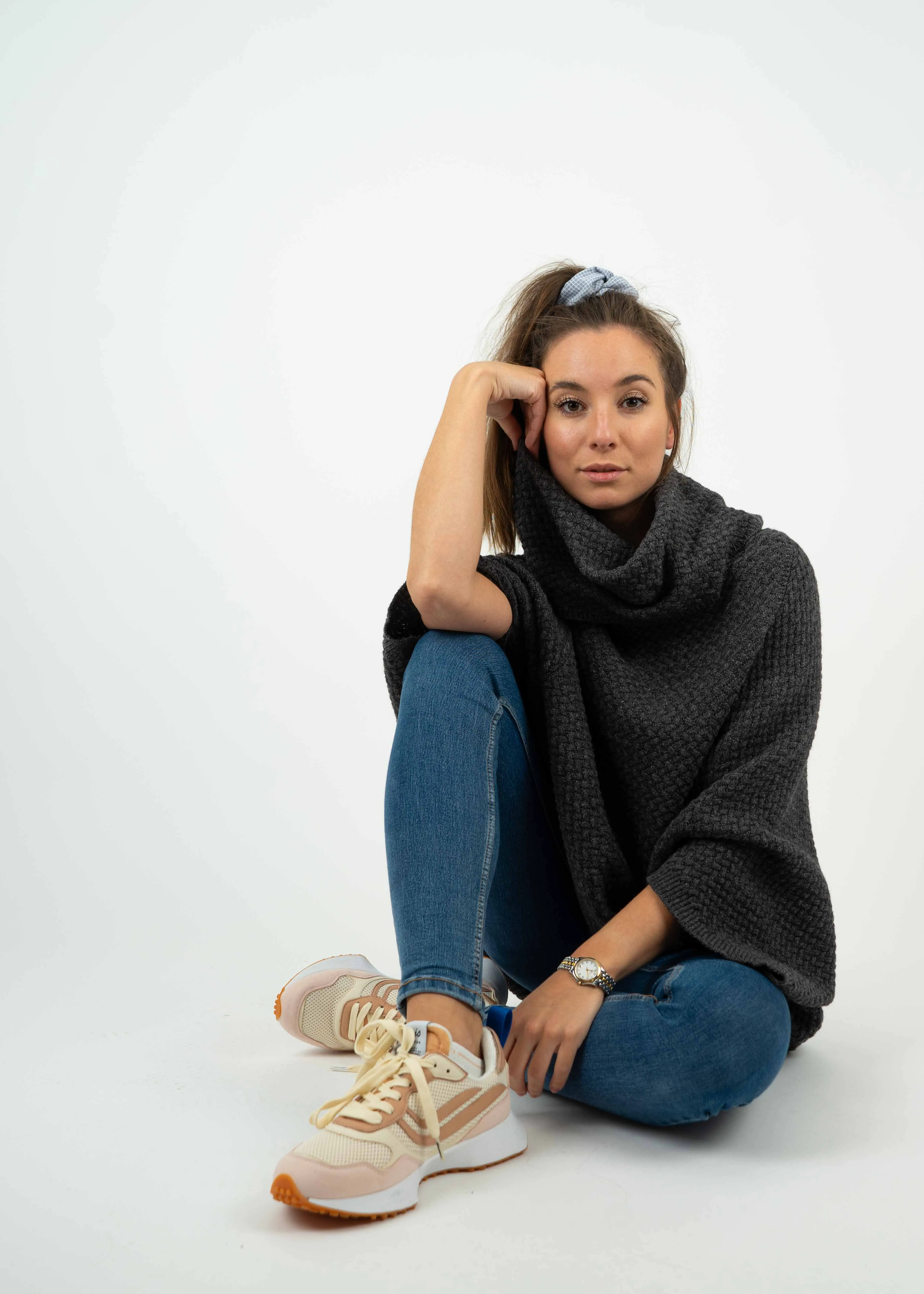 Strick-Poncho MUUS Anthracite