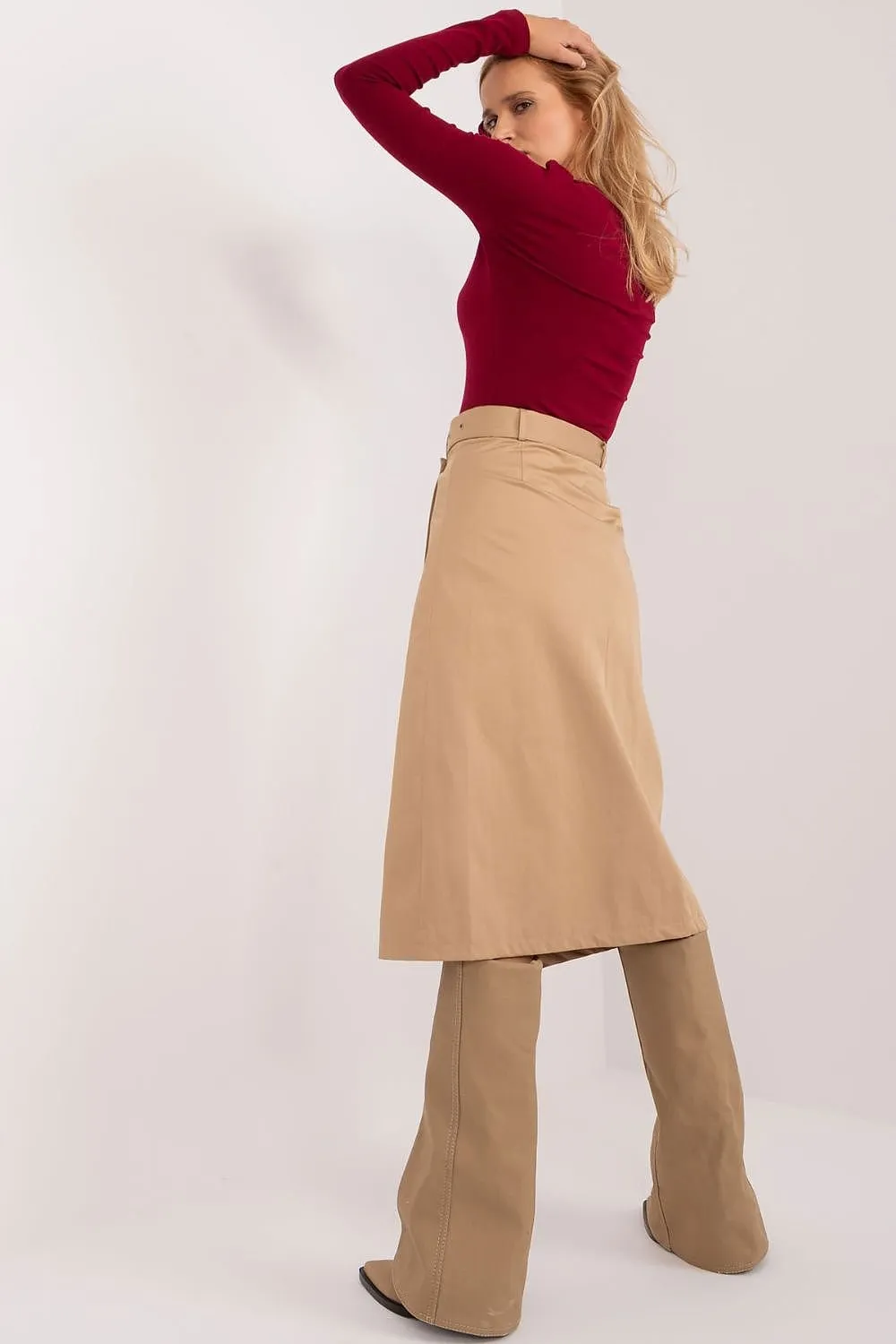 TEEK - Belted Lap Fixed Wrap Skirt