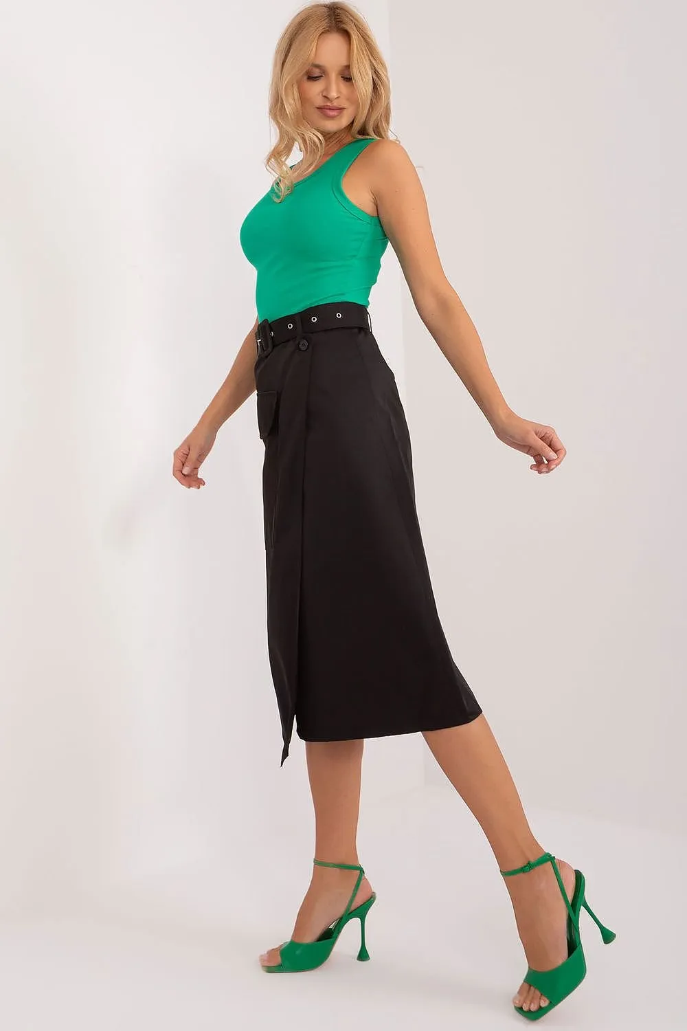TEEK - Belted Lap Fixed Wrap Skirt