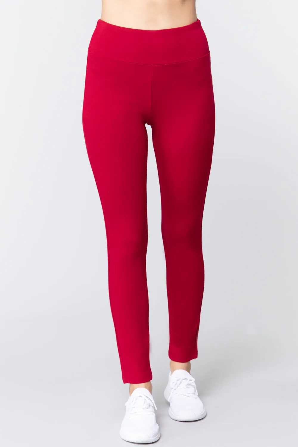 WAIST BAND LONG PONTE PANTS