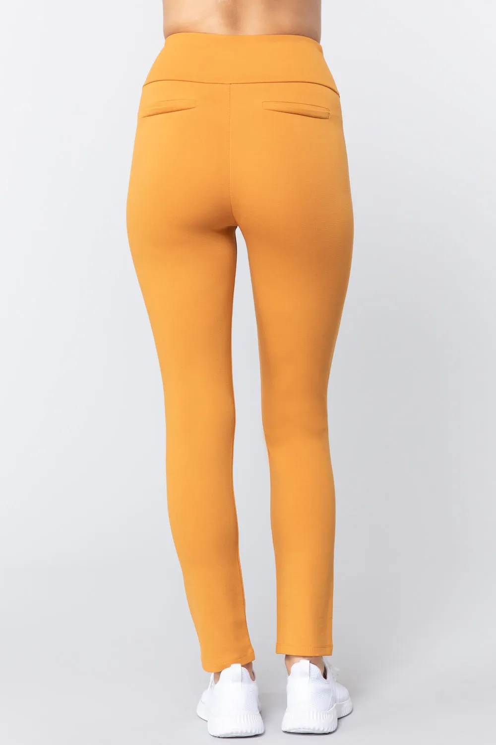 WAIST BAND LONG PONTE PANTS