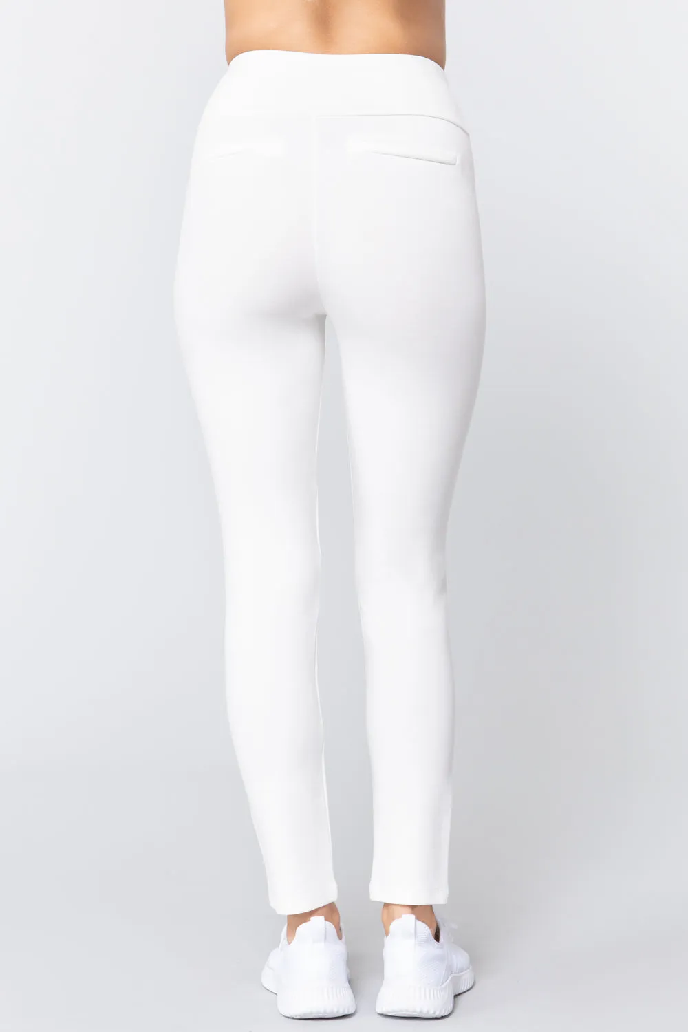WAIST BAND LONG PONTE PANTS