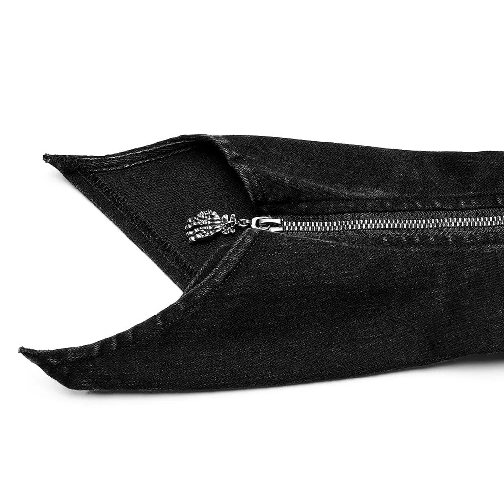 Women's Punk Strappy Big-pocket Irregular Leg Warmers